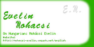 evelin mohacsi business card