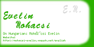 evelin mohacsi business card
